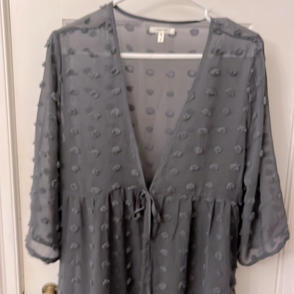Maurices semi sheer tie front tunic - Picture 3 of 4